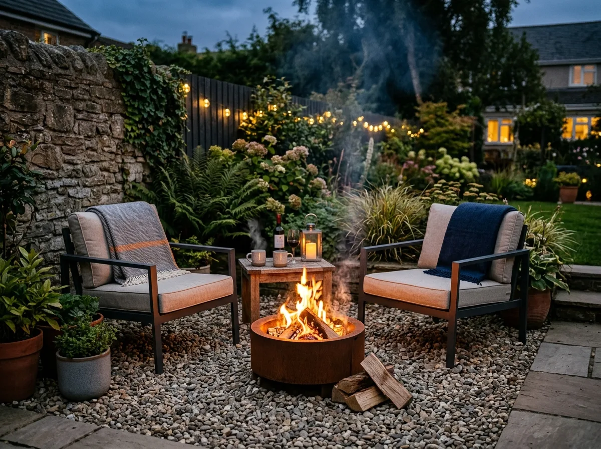 Mini Fire Pit Setup for 10 cute patio ideas for small outdoor spaces